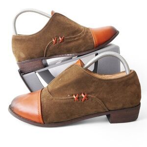 Unbranded‎ Classic Slip-on Cap Toe Oxfords Brown Women's 10/41